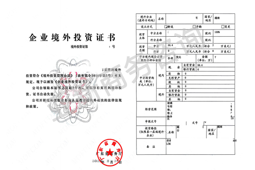 境外投资备案